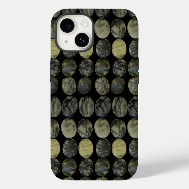 Oval Banded Agate Gemstone Horizontal Pattern  Case-Mate iPhone Case (Back)