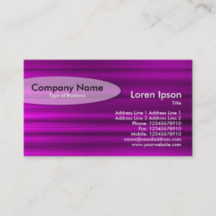 Oval - Brushed Magenta Business Card