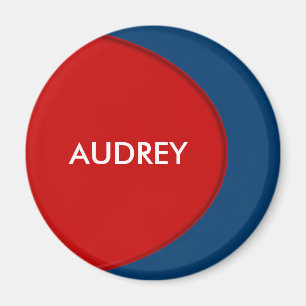 OVAL BUTTON - red + your text & ideas Magnet