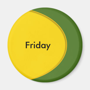 OVAL BUTTON - yellow + your text & ideas Magnet