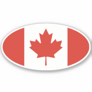 Oval Canadian Flag