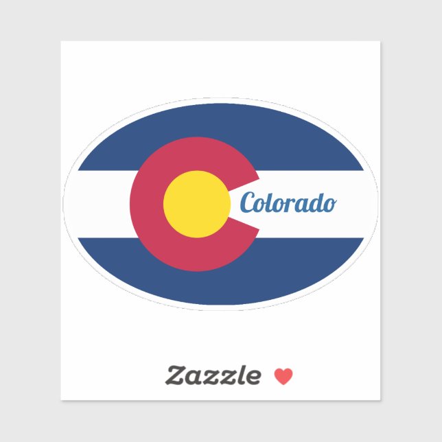 Oval Colorado Flag (Sheet)