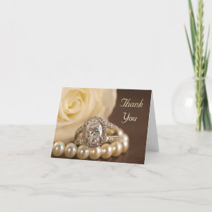 Oval Diamond Ring Wedding Thank You