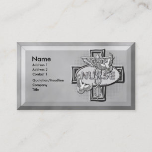 Oval Doves Nurse Business Cards