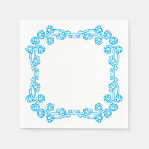 Oval Flowery Napkins