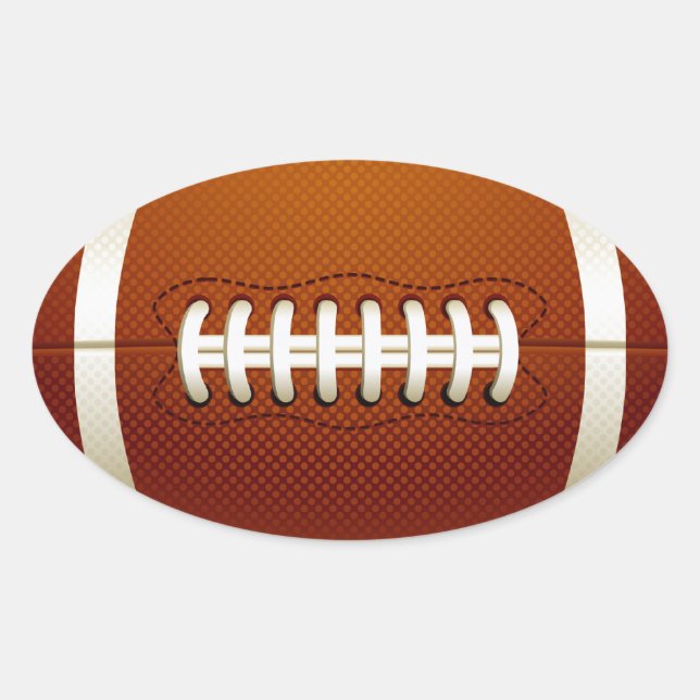 Oval Football Sticker (Front)