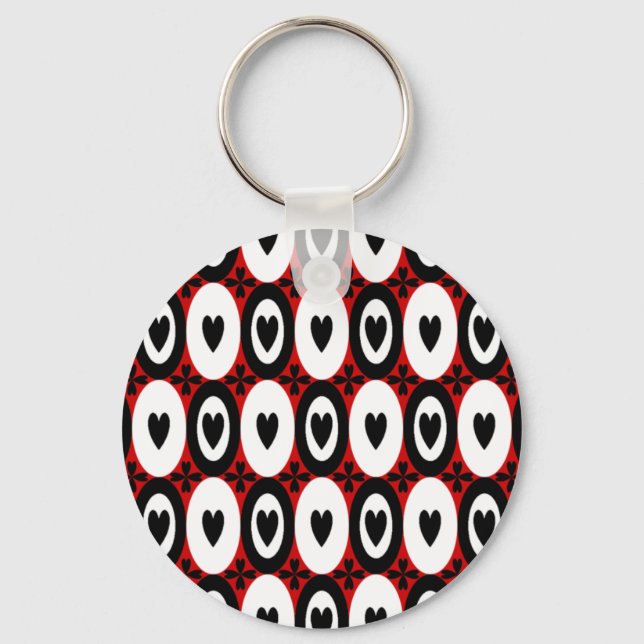 Oval Hearts Key Ring (Front)