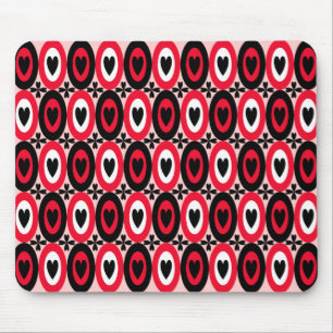 Oval Hearts Mouse Mat