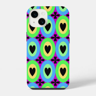 Oval Hearts Pattern iPhone 14 Case