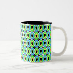 Oval Hearts Two-Tone Coffee Mug