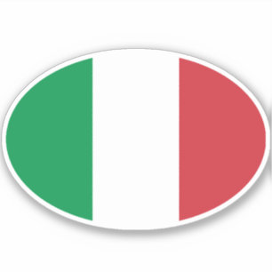 Oval Italian Flag