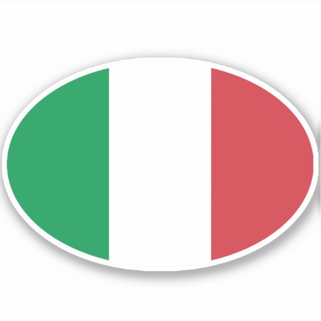 Oval Italian Flag (Front)