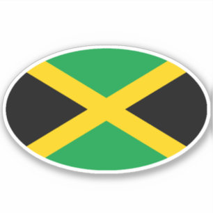 Oval Jamaican Flag