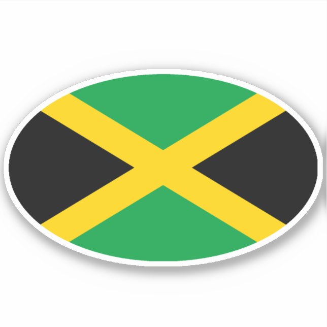 Oval Jamaican Flag (Front)