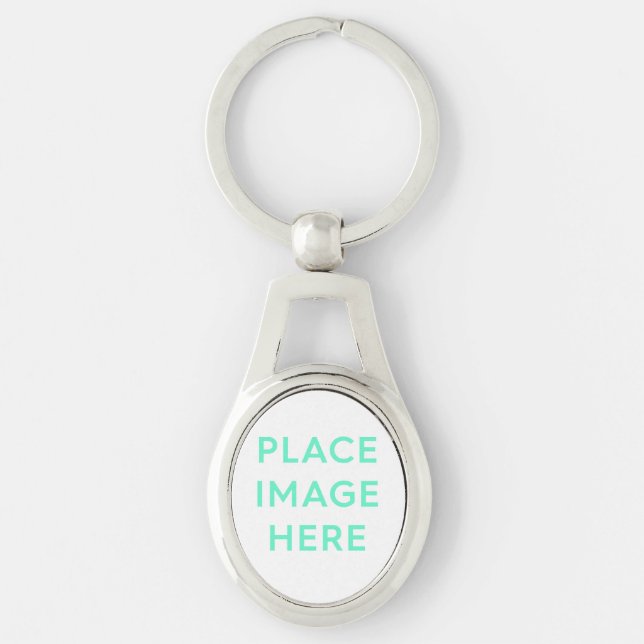 Oval Metal Keychain - Souvenir Gift Design (Front)