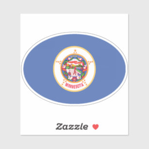 Oval Minnesota Flag