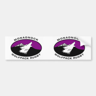 Oval Monadnock Wolfpack Rugby Bumper Sticker