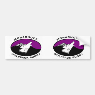 Oval Monadnock Wolfpack Rugby Bumper Sticker