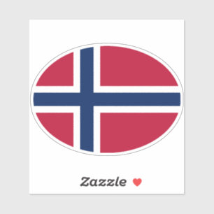 Oval Norwegian Flag