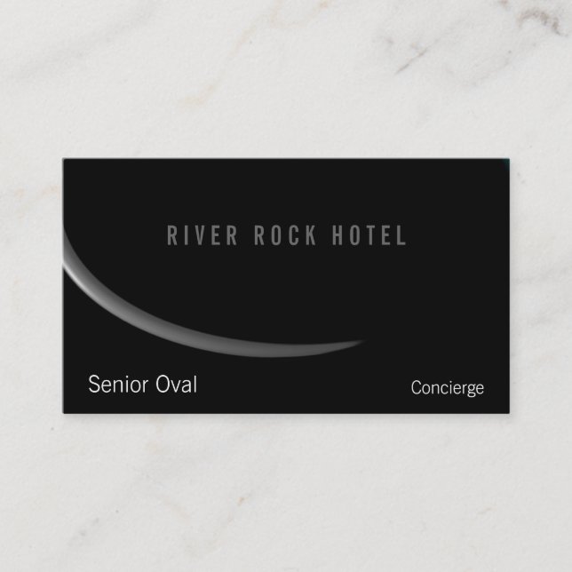 Oval Obsidian Up Business Card (Front)