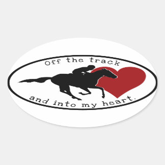 Oval Off the Track Sticker