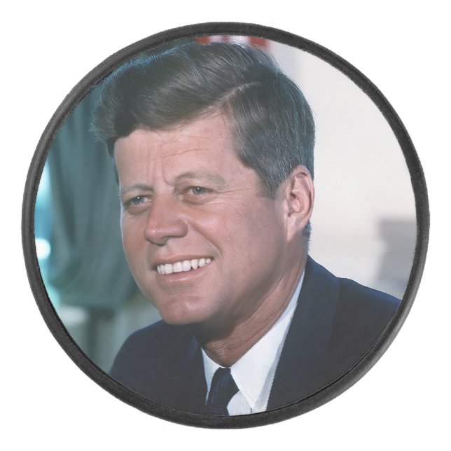 Oval Office of President John F. Kennedy Hockey Puck (Front)