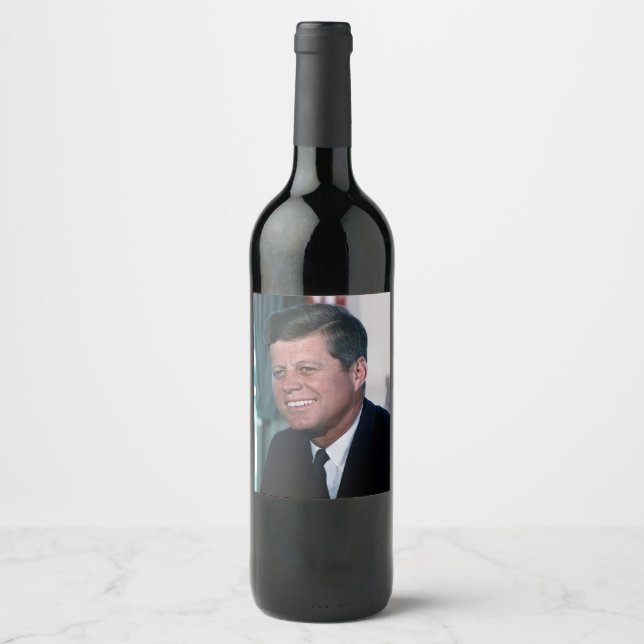 Oval Office of President John F. Kennedy Wine Label (Front)