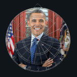 Oval Office Portrait, Obama Barack US President Dartboard<br><div class="desc">Barack Obama served as the 44th President of the United States Oval Office Partait. His story is the American story; values from the heartland, a middle-class upbringing in a strong family, hard work and education as the means of getting ahead, and the conviction that a life so blessed should be...</div>