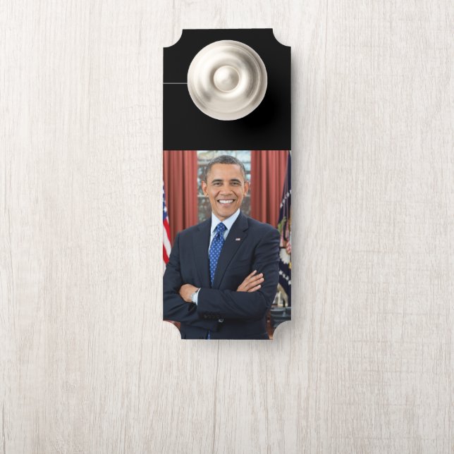 Oval Office Portrait, Obama Barack US President Door Hanger (On Knob)