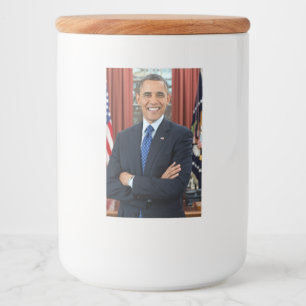 Oval Office Portrait, Obama Barack US President Food Label