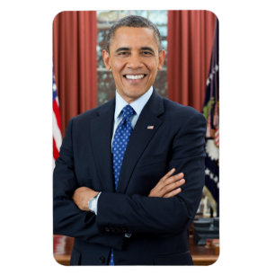 Oval Office Portrait, Obama Barack US President Magnet
