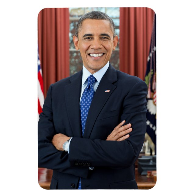 Oval Office Portrait, Obama Barack US President Magnet (Vertical)