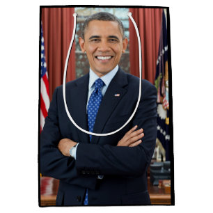 Oval Office Portrait, Obama Barack US President Medium Gift Bag