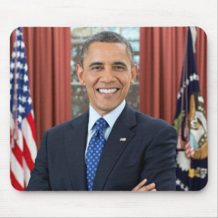 Oval Office Portrait, Obama Barack US President Mouse Mat
