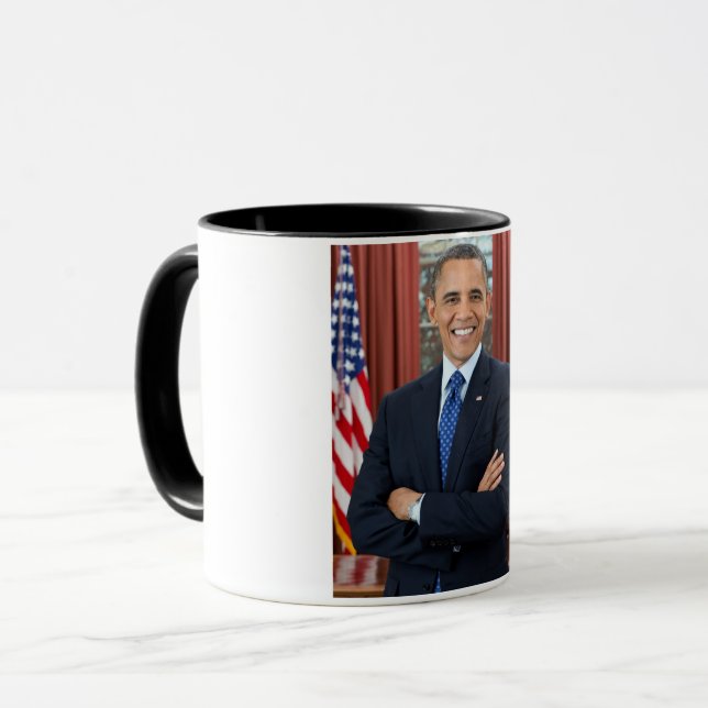 Oval Office Portrait, Obama Barack US President Mug (Front Left)