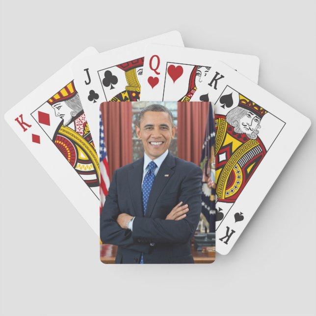 Oval Office Portrait, Obama Barack US President Playing Cards (Back)