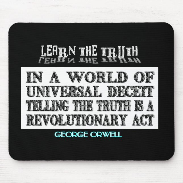 OVAL ORWELL UNIVERSAL DECEIT MOUSE MAT (Front)