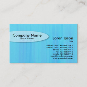 Oval - Painted Blue Business Card