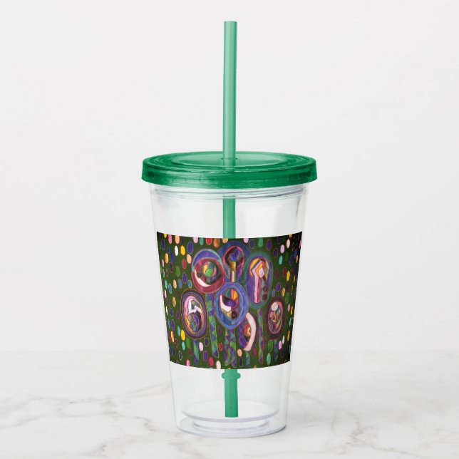 Oval pattern acrylic tumbler (Front)