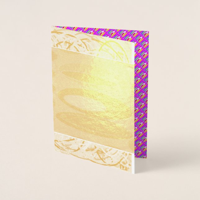Oval pattern art in mixed colours bright modern    foil card (Front)