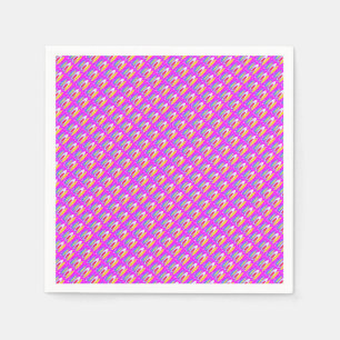 Oval pattern art in mixed colours bright modern napkin