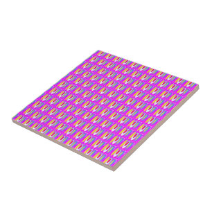 Oval pattern art in mixed colours bright modern    tile