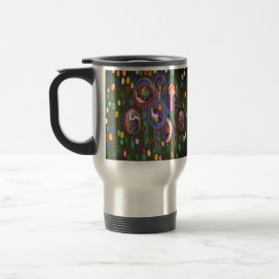 Oval pattern travel mug