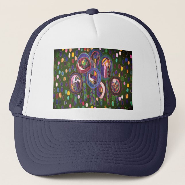 Oval pattern trucker hat (Front)