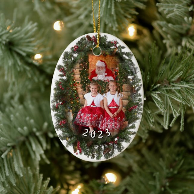 Oval Photo Garland Ornament (Tree)