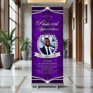 Oval Photo Pastoral Appreciation Church Welcome Retractable Banner