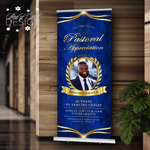 Oval Photo Pastoral Appreciation Church Welcome Retractable Banner