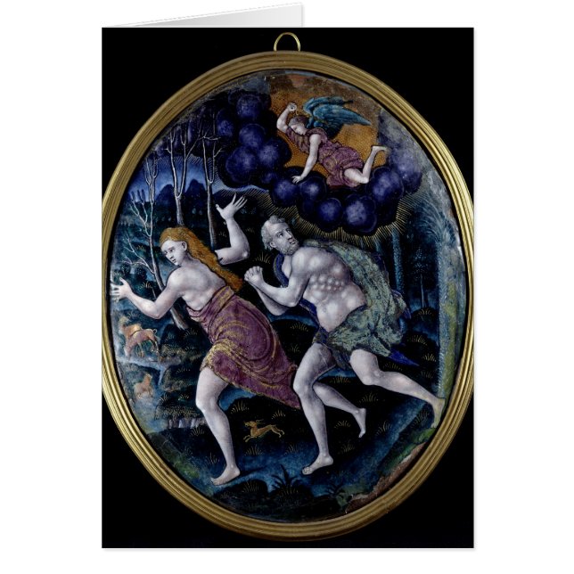 Oval plaque depicting Adam and Eve (Front)