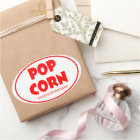 Oval Popcorn Personalised Stickers
