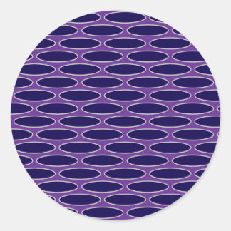 Oval Purple Chain Pattern Classic Round Sticker